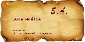 Suba Amália névjegykártya